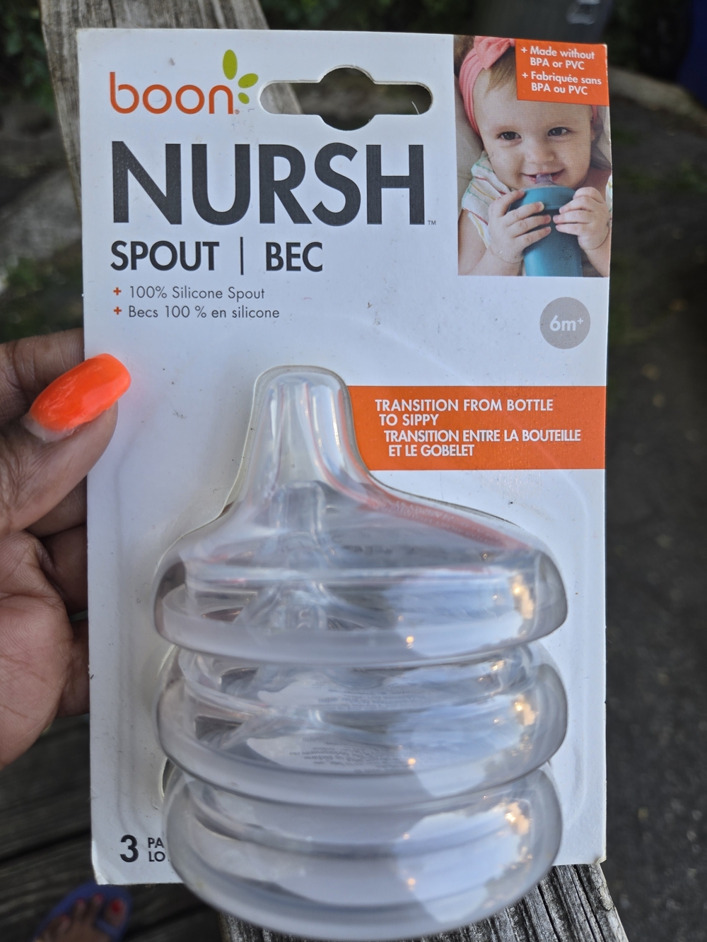 Boon Clear Silicone Nipple Cup Tops - Transparent (3-Pack)